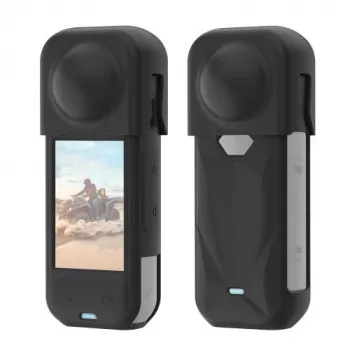 PULUZ PU757B Krytka objektívu a ochranné silikónové puzdro pre Insta360 X5