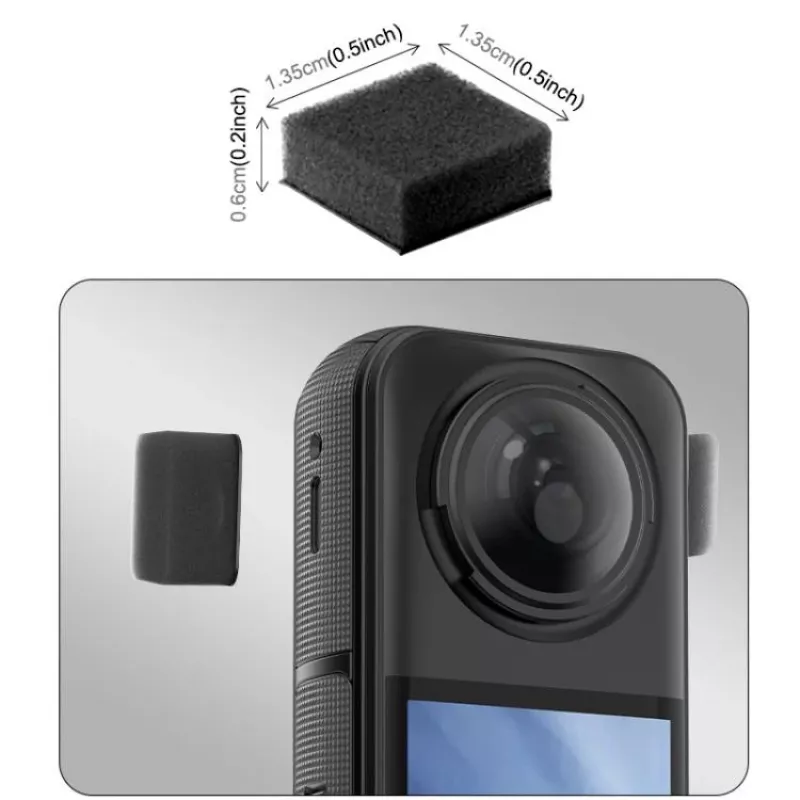PULUZ 6x penová protiveterná krytka pre Insta360 X5 / X5 / X4 / X3 / PU775B