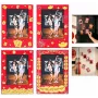 LOVEINSTANT 4x Magnetický rámik na fotografie pre Instax Mini, červený/zlatý