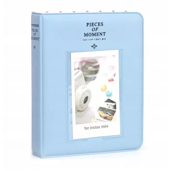 LOVEINSTANT Fotoalbum 64 fotografií pre Fuji Instax Mini 13 12 11 40 41 99 Evo Link / Saturated Blue