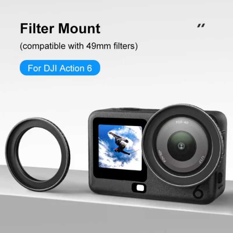 PULUZ 49 mm adaptérový držiak filtra pre DJI Osmo Action 6