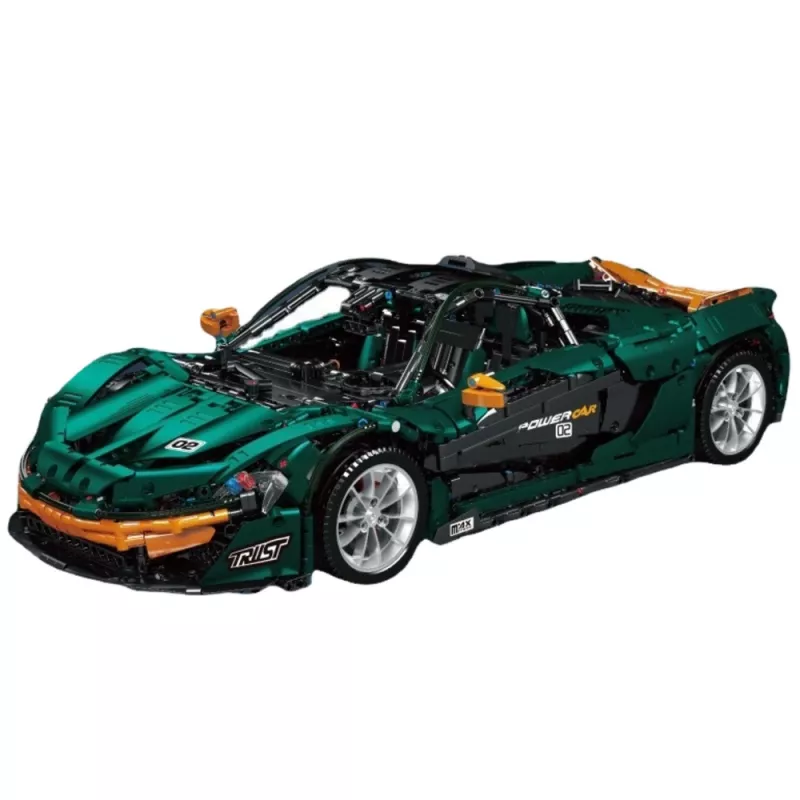 LEAN TOYS Stavebnica športové auto zelená 1:8 P1 3268 ks