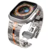 TECH-PROTECT STAINLESS LINE Apple Watch remienok 44/45/46/49 mm titán/oranžový