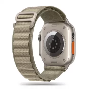 TECH-PROTECT NYLON PRO Apple Watch 6 / 7 / 8 / 9 / 10 / SE / Ultra 1 / 2 (44 / 45 / 46 / 49 mm) titán/olivový