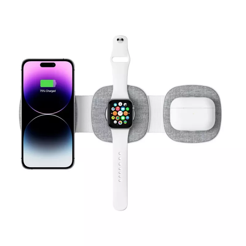 Tech-Protect QI15W-A32 3IN1 MagSafe bezdrôtová nabíjacia stojan sivá