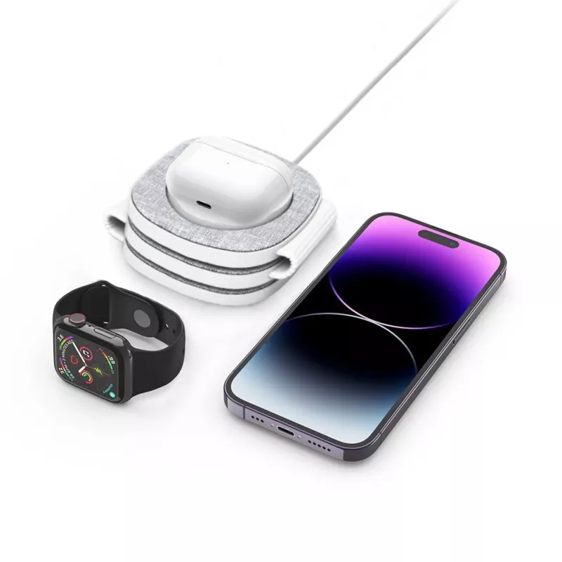 Tech-Protect QI15W-A32 3IN1 MagSafe bezdrôtová nabíjacia stojan sivá