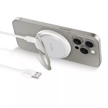 Tech-Protect QI15W-A33 MagSafe bezdrôtová nabíjačka 15W biela