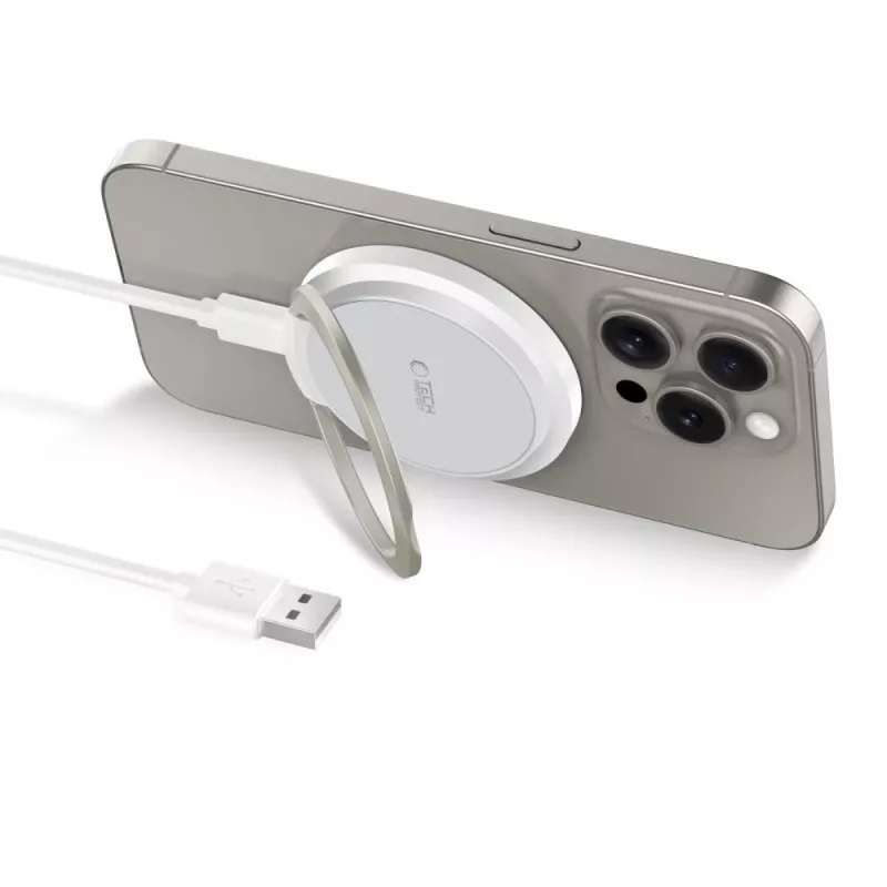 Tech-Protect QI15W-A33 MagSafe bezdrôtová nabíjačka 15W biela