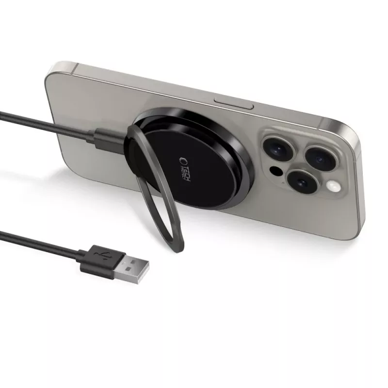 Tech-Protect QI15W-A33 MagSafe bezdrôtová nabíjačka 15W čierna