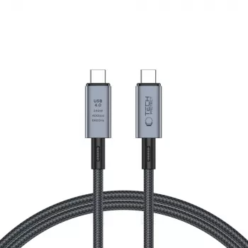 TECH-PROTECT ULTRABOOST MAX USB 4.0 8K 40Gbps Type-C kábel PD240W 100cm sivý