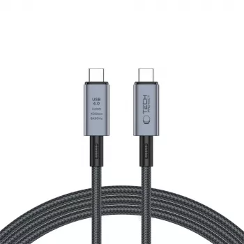 TECH-PROTECT ULTRABOOST MAX USB 4.0 8K 40Gbps Type-C kábel PD240W 200cm sivý