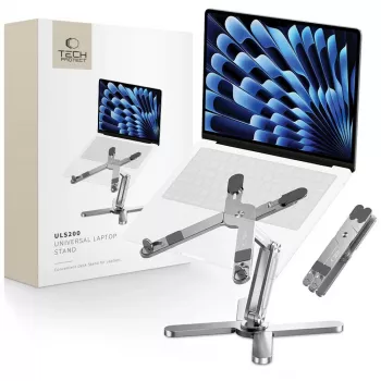 TECH-PROTECT ULS200 univerzálny stojan na notebook strieborný