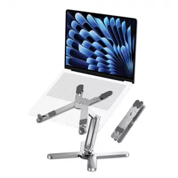 TECH-PROTECT ULS200 univerzálny stojan na notebook strieborný
