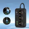 TECH-PROTECT PC3X6 predlžovacia zásuvka 3 USB & 3 Type-C & 3 zásuvky 200cm čierna