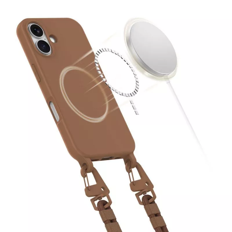 Tech-Protect Magnecklace Magsafe iPhone 16 čokoládovo hnedá