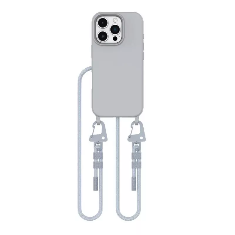 Tech-Protect Magnecklace MagSafe šnúrka na telefón pre iPhone 16 Pro Max sivá
