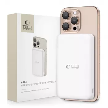 TECH-PROTECT PB24 LIFEMAG QI2 MAGSAFE POWERBANKA 10000MAH BIELA