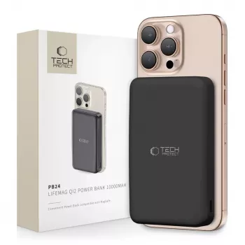 TECH-PROTECT PB24 LIFEMAG QI2 MAGSAFE POWERBANKA 10000MAH ČIERNA