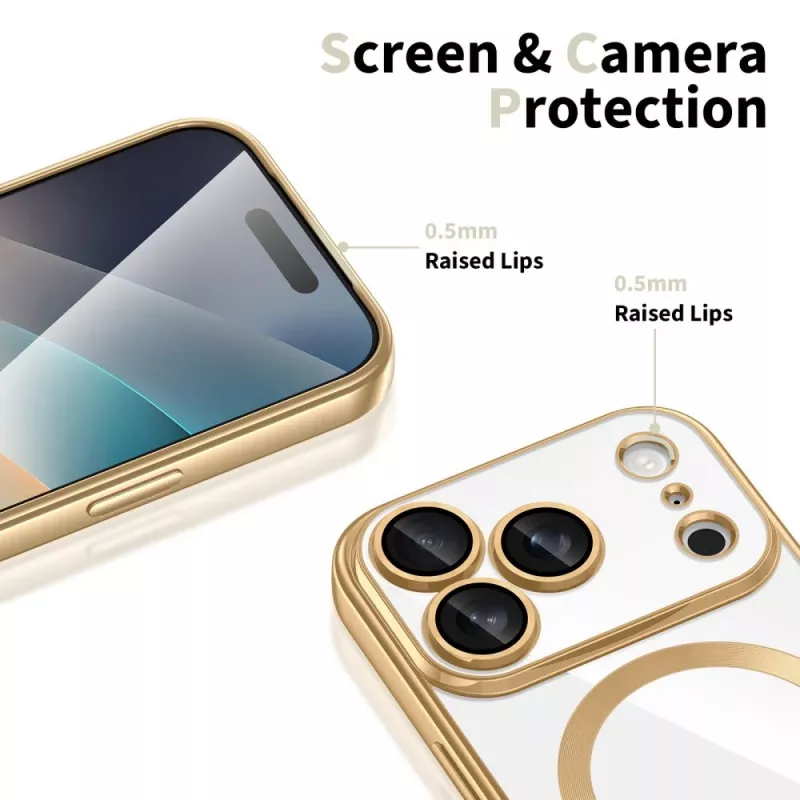 Tech-Protect MagFlex Magsafe puzdro pre Apple iPhone 17 Pro Max, Shiny Gold