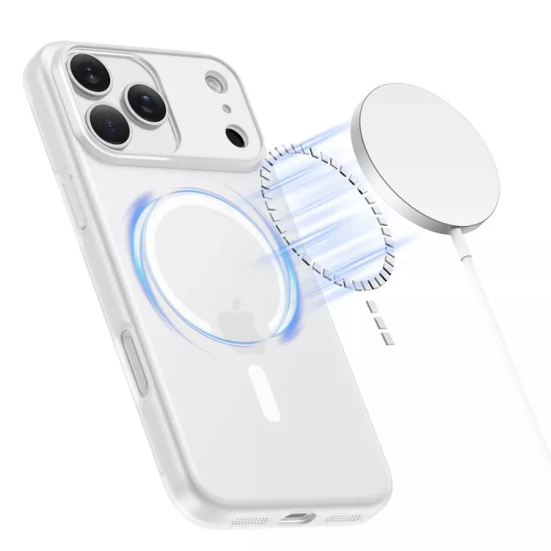 Tech-Protect MagSlim MagSafe puzdro pre iPhone 17 Pro, matná biela