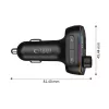 TECH-PROTECT CC07 3-portová auto-nabíjačka PD 54W + FM-transmitter Bluetooth čierna