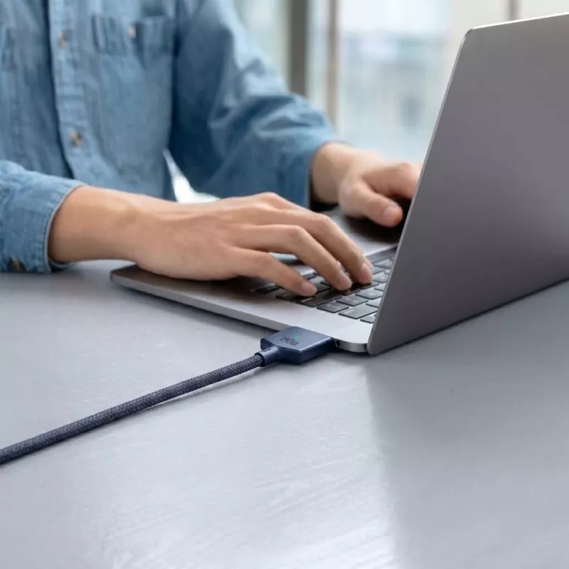 TECH-PROTECT MMC01 ULTRABOOST magnetický MacBook kábel USB-C na MagSafe 3 140W 2m polnočná modrý