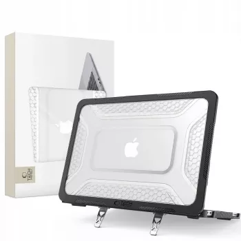 Tech-Protect Kevlar Pro MacBook Neo 13 2026 matné čierne/priehľadné ochranné puzdro na notebook