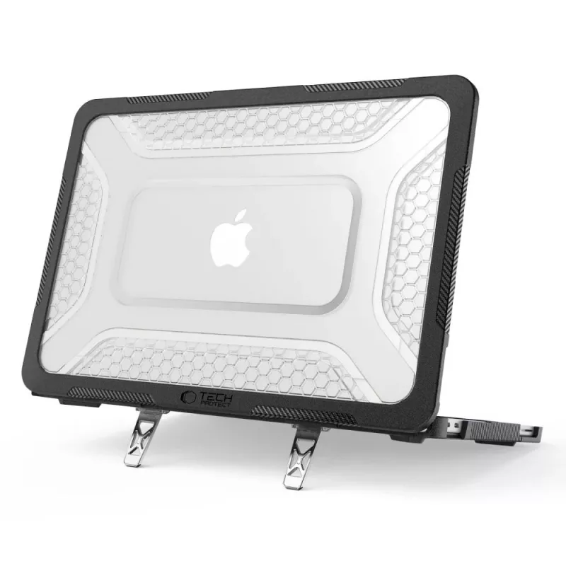 Tech-Protect Kevlar Pro MacBook Neo 13 2026 matné čierne/priehľadné ochranné puzdro na notebook