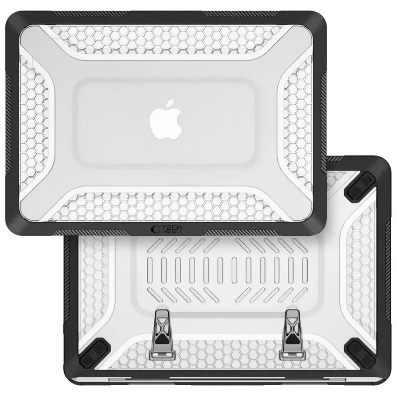 Tech-Protect Kevlar Pro MacBook Neo 13 2026 matné čierne/priehľadné ochranné puzdro na notebook