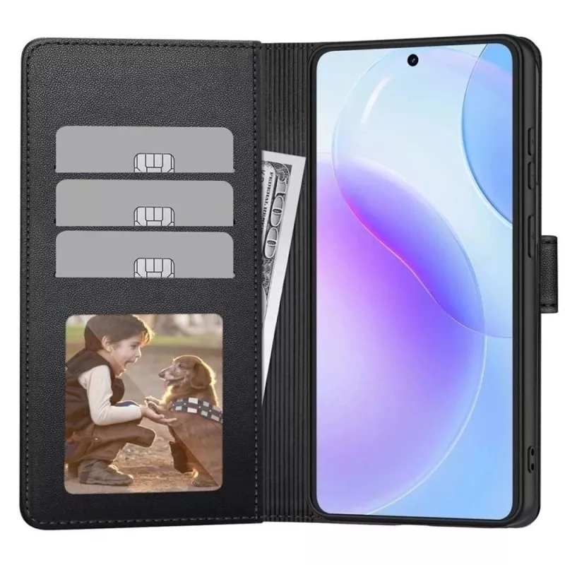 Tech-Protect Puzdro typu peňaženka pre Xiaomi 17T, Čierne