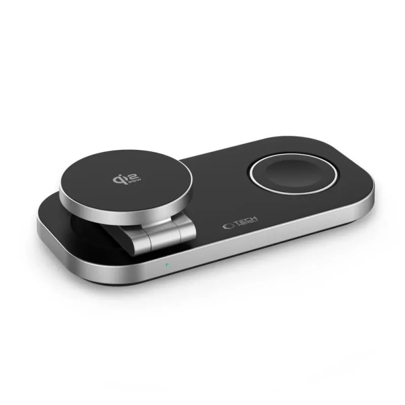 TECH-PROTECT A52 3-in-1 magnetická MagSafe bezdrôtová nabíjačka 25W Qi2 čierna