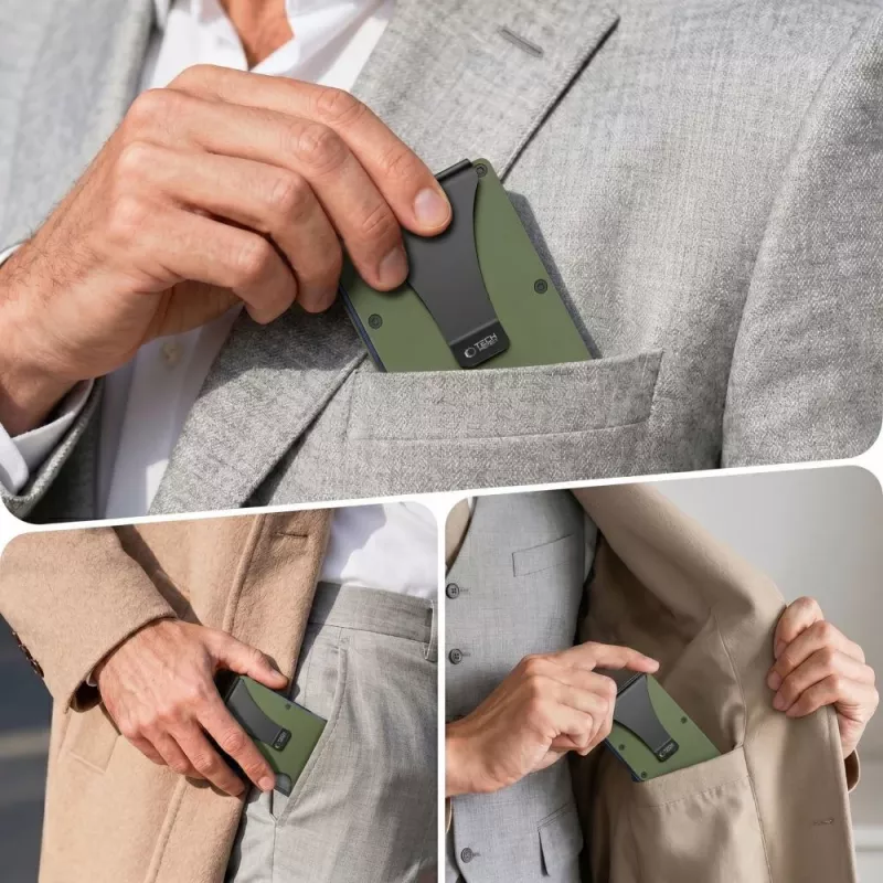 TECH-PROTECT THORN RFID peňaženka na karty vojenská zelená