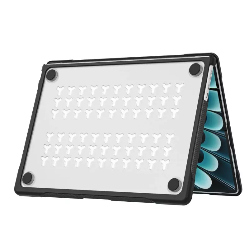 Tech-Protect Velar MacBook Air 13 M2-M5 2023-2026 čierna/matne transparentná