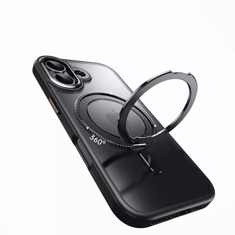 TECH-PROTECT MAGRING MagSafe držiak a stojan na prsteň pre iPhone 17 - čierny