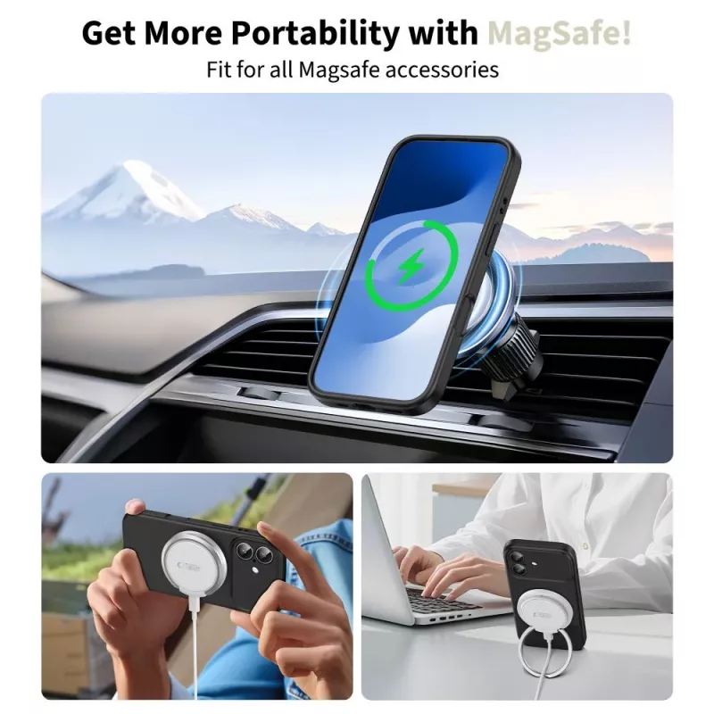 Tech-Protect Silicone MagSafe zadný kryt pre iPhone 17 čierny