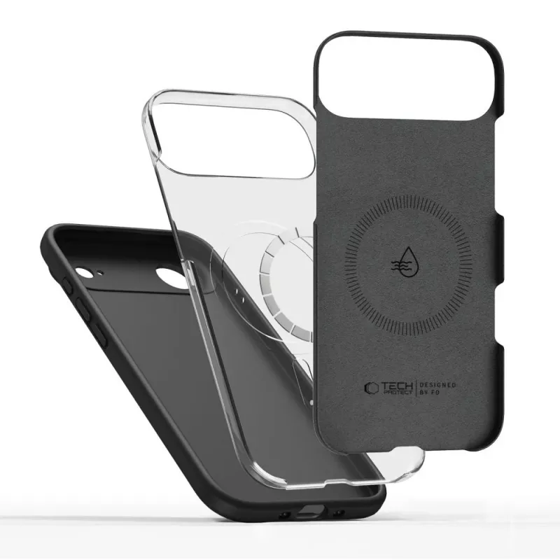 Tech-Protect Silicone MagSafe puzdro pre Apple iPhone 17 Air - čierna