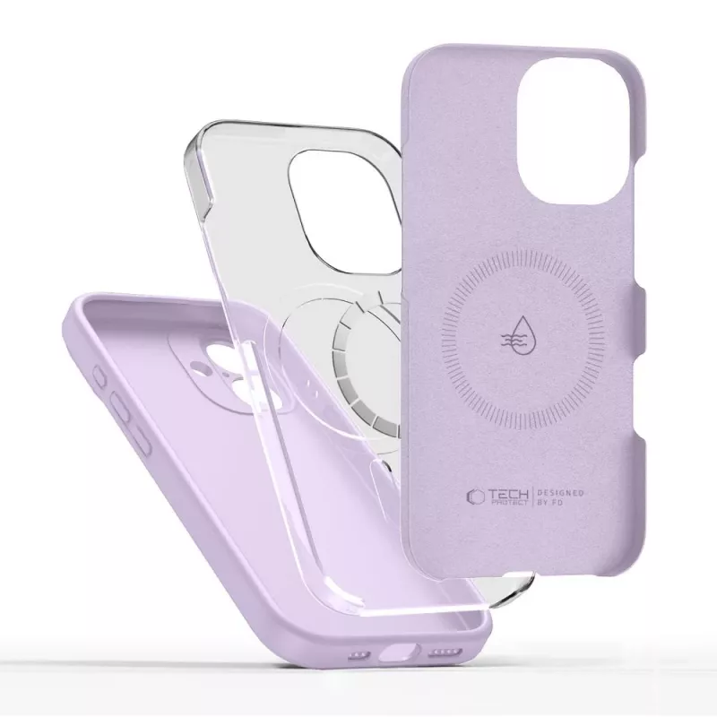 Tech-Protect Silicone MagSafe puzdro pre Apple iPhone 17 - mauve