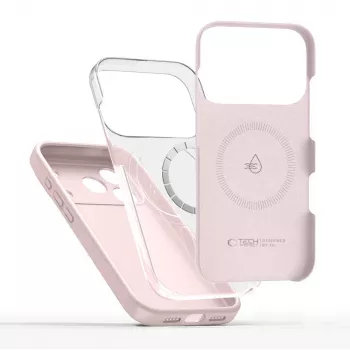 Tech-Protect Silicone MagSafe puzdro pre Apple iPhone 17 Pro, Pink Pearl