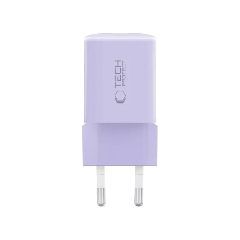 TECH-PROTECT NCM33 2-portová sieťová nabíjačka PD 33W / QC3.0 Baby Purple