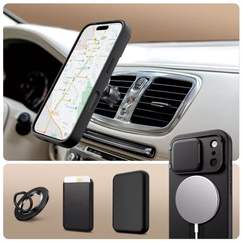 TECH-PROTECT KEVLAR AURA MAGSAFE IPHONE 17 PRO MAX čierny