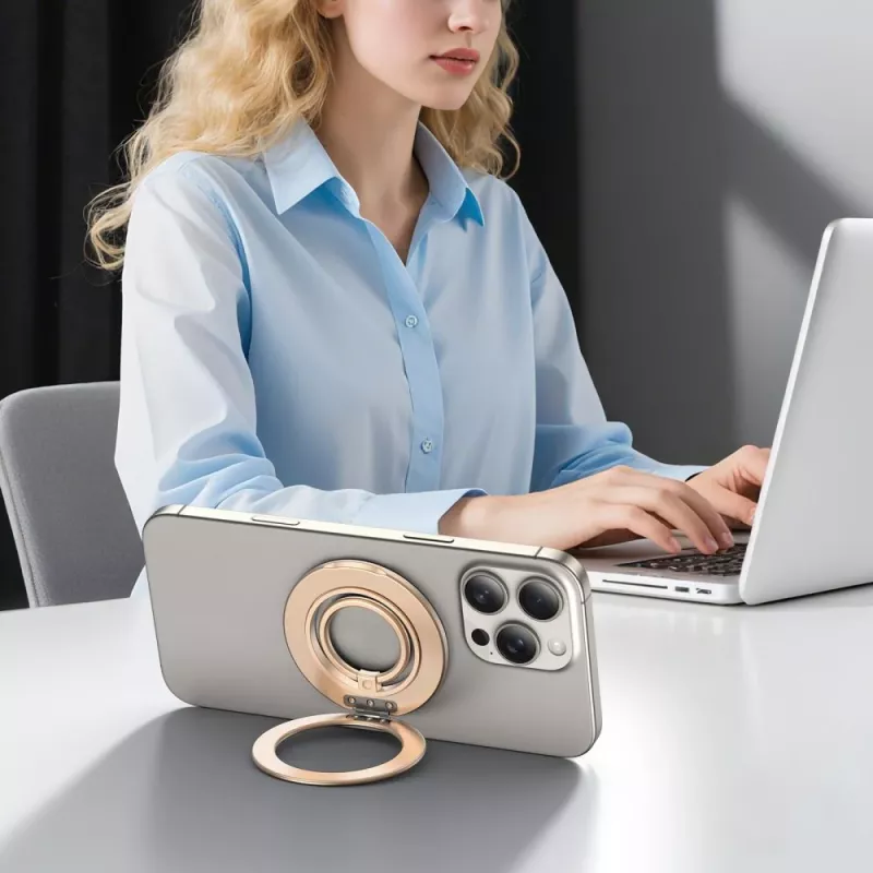TECH-PROTECT MMR600 magnetický MagSafe prsteň na telefón saténové zlato