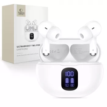 TECH-PROTECT ULTRABOOST TWS Earphone Pro G2 biela