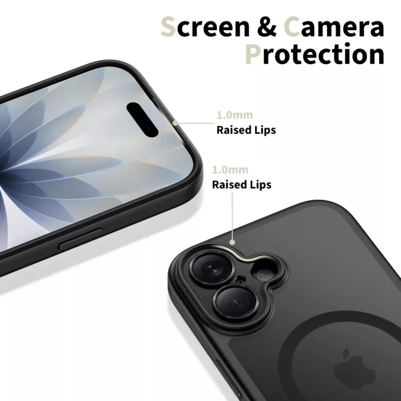 TECH-PROTECT MagPeak MagSafe puzdro pre iPhone 17, matná čierna
