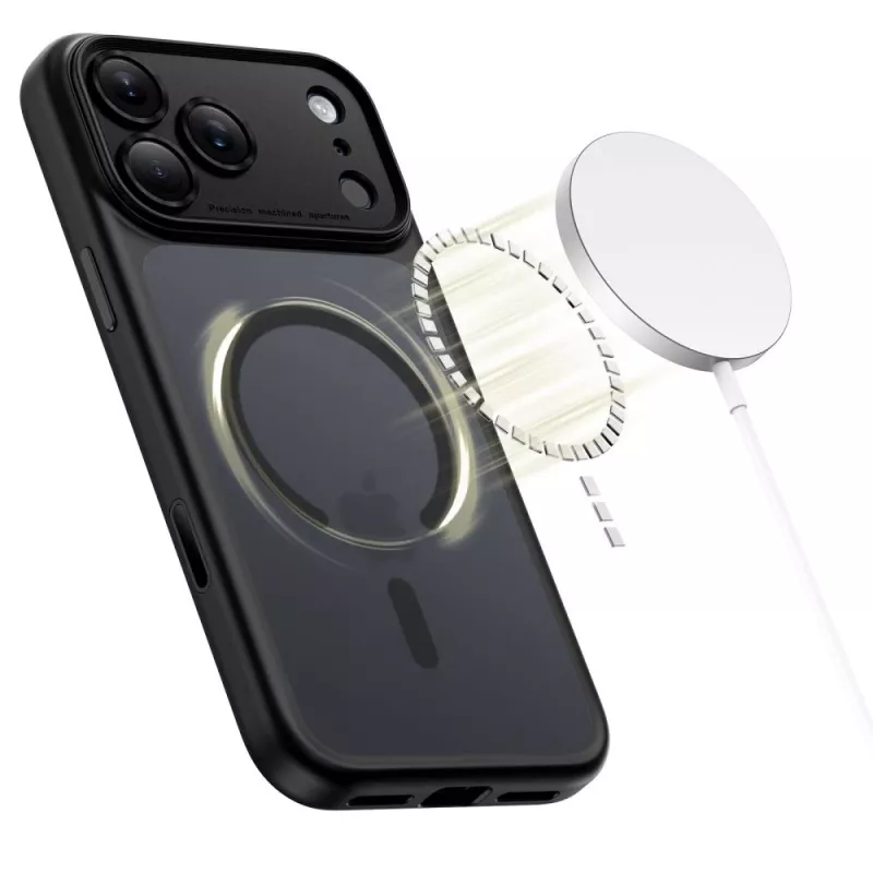 TECH-PROTECT MagPeak MagSafe puzdro pre iPhone 17 Pro Max, matná čierna