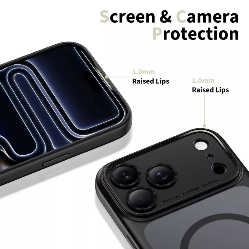 TECH-PROTECT MagPeak MagSafe puzdro pre iPhone 17 Pro Max, matná čierna