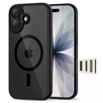 TECH-PROTECT MAGPEAK Magsafe CC iPhone 17 čierna/transparentná