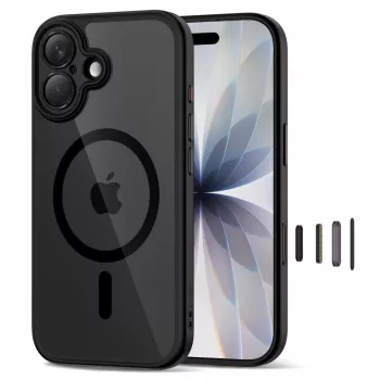 TECH-PROTECT MAGPEAK Magsafe CC iPhone 17 čierna/transparentná