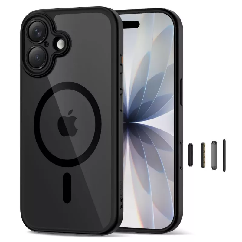 TECH-PROTECT MAGPEAK Magsafe CC iPhone 17 čierna/transparentná