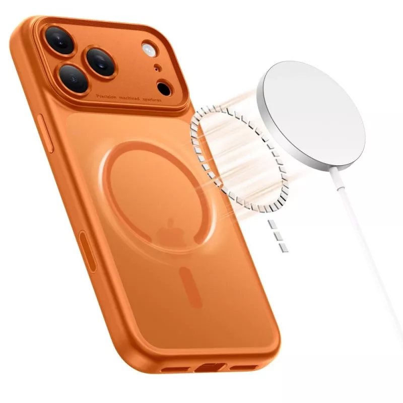 TECH-PROTECT MagPeak MagSafe zadný kryt puzdro pre Apple iPhone 17 Pro Max, matná, Cosmic Orange
