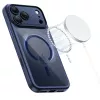 TECH-PROTECT MAGPEAK MagSafe Hybrid puzdro pre Apple iPhone 17 Pro, Deep Blue/Clear